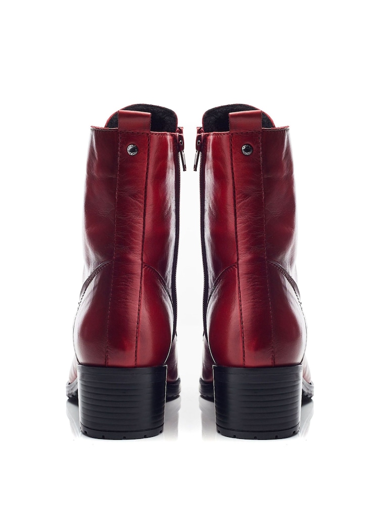Moda in Pelle BEZZIE LACE UP LEATHER ANKLE BOOT - Image 3 of 4