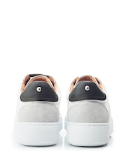 Moda in Pelle Amarante M Stitch Detail Chunky Leather White Trainers - Image 2 of 4
