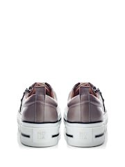 Moda In Pelle FILICIAN CHUNKY LEATHER TRAINER WITH ZIP AND LACE-UP CLOSURE - Image 3 of 5