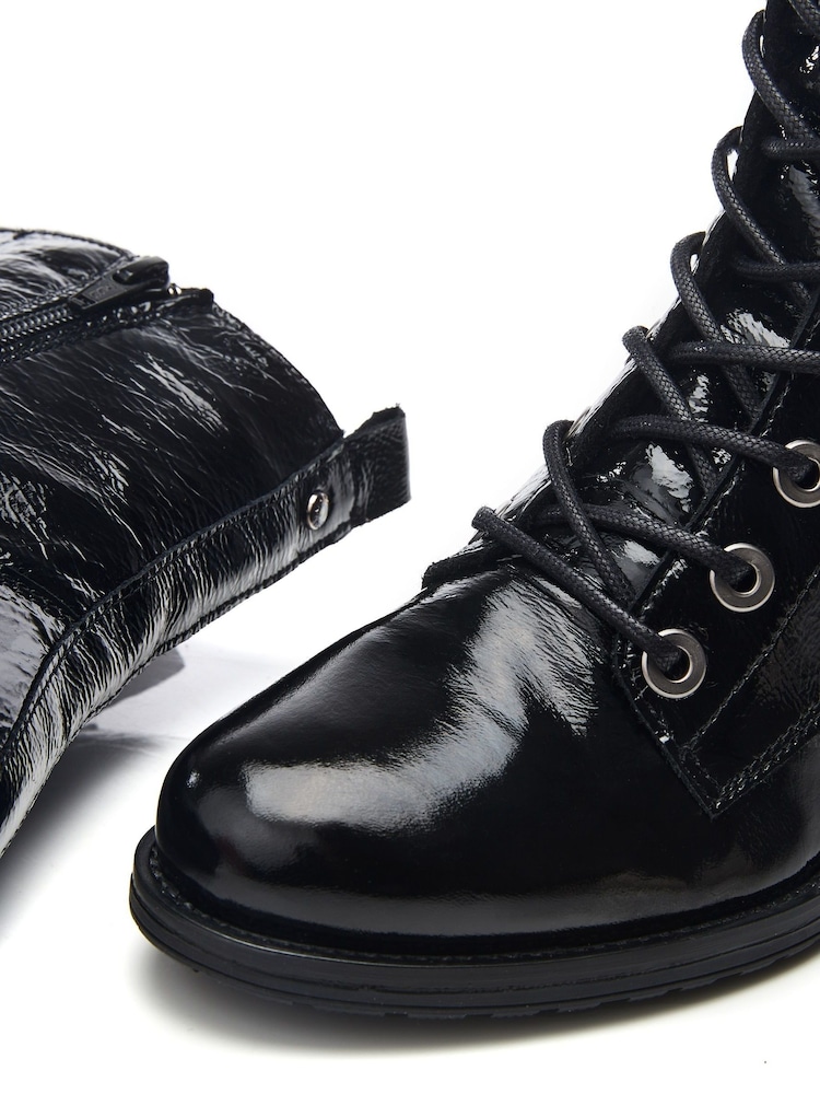 Moda in Pelle BEZZIE LACE UP LEATHER ANKLE BOOT - Image 4 of 4