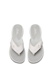 Blanco - Clarks Essentials Brinkley Toe Post Flip Flops - Imagen 5 de 7