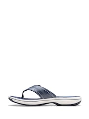 Azul marino - Clarks Essentials Brinkley Toe Post Flip Flops - Imagen 2 de 7