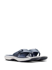 Azul marino - Clarks Essentials Brinkley Toe Post Flip Flops - Imagen 5 de 7