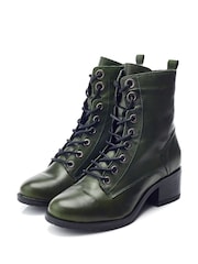 Moda in Pelle BEZZIE LACE UP LEATHER ANKLE BOOT - Image 2 of 4