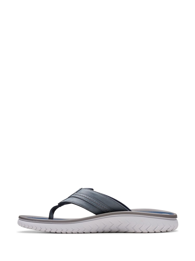Clarks Navy Essentials Wesley Sun Flip Sandals - Image 2 of 7