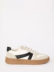 Friends Like These White Lace-Up Retro Gumsole Sports Trainers - Image 2 of 5