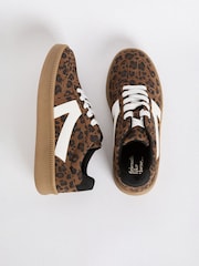 Friends Like These Brown Animal Lace-Up Retro Gumsole Sports Trainers - Image 2 of 4