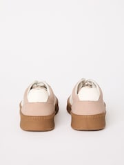 Friends Like These Light Pink Lace-Up Retro Gumsole Sports Trainers - Image 4 of 5