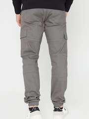 Threadbare Grey Joggers Style Cargo Trousers with Stretch - Image 4 of 4