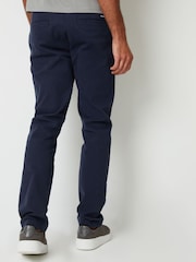 Threadbare Blue Slim Fit Canvas Trousers With Stretch - Image 2 of 4