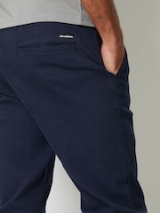 Threadbare Blue Slim Fit Canvas Trousers With Stretch - Image 3 of 4