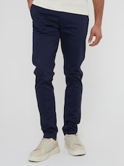 Threadbare Blue Slim Fit Cotton Chino Trousers 2 Pack With Stretch - Image 2 of 4