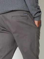 Threadbare Grey Slim Fit Canvas Trousers With Stretch - Image 3 of 4