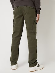 Threadbare Black Cotton Cargo Style Trousers 2 Pack With Stretch - Image 3 of 5