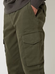 Threadbare Black Cotton Cargo Style Trousers 2 Pack With Stretch - Image 5 of 5