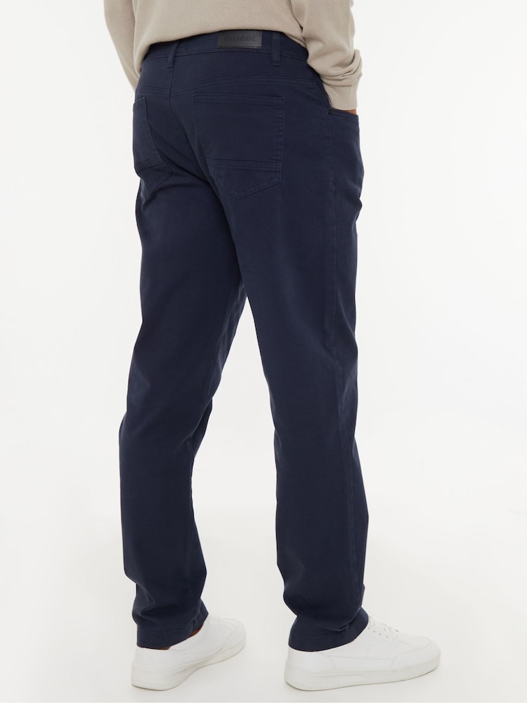 Threadbare Navy Straight Leg Jeans With Stretch - Image 2 of 4