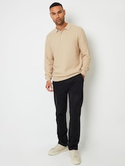 Threadbare Black Straight Leg Canvas Trousers With Stretch - Image 3 of 4