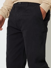 Threadbare Black Straight Leg Canvas Trousers With Stretch - Image 4 of 4
