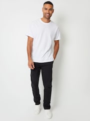 Threadbare Black Slim Fit Canvas Trousers With Stretch - Image 4 of 4