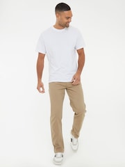 Threadbare Brown Straight Leg Jeans With Stretch - Image 3 of 4