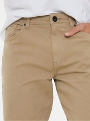 Threadbare Brown Straight Leg Jeans With Stretch - Image 4 of 4