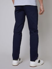 Threadbare Blue Regular Fit Cotton Chino Trousers With Stretch 2 Pack - Image 3 of 5
