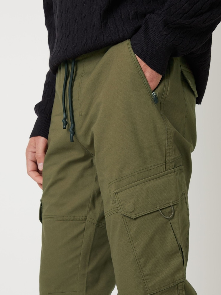 Зеленый - Threadbare Cotton Drawcord Cargo Trousers With Stretch - Изображение 4 из 4 Зеленый - Threadbare Cotton Drawcord Cargo Trousers With Stretch - Изображение 4 из 4