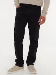Threadbare Black Straight Leg Jeans With Stretch - Image 1 of 4