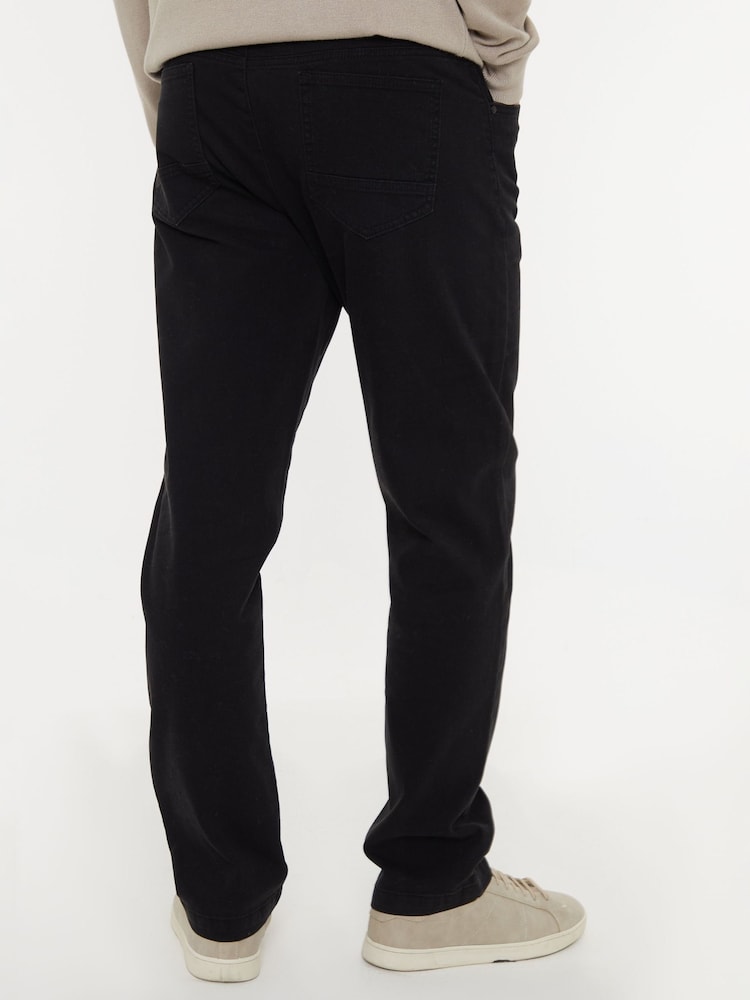 Threadbare Black Straight Leg Jeans With Stretch - Image 2 of 4