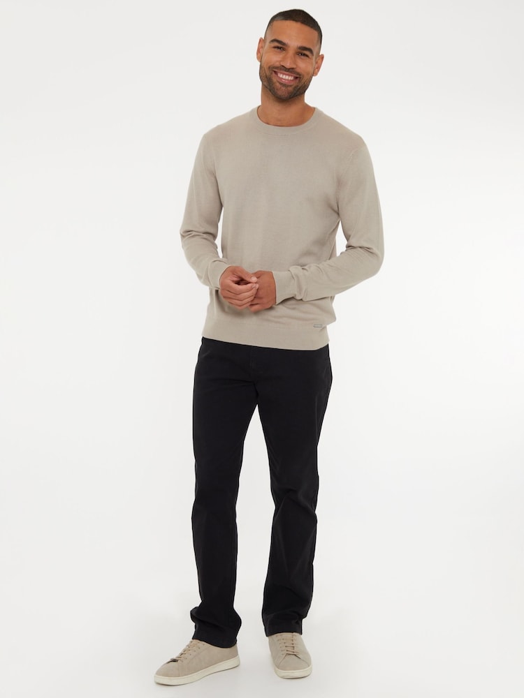 Threadbare Black Straight Leg Jeans With Stretch - Image 3 of 4