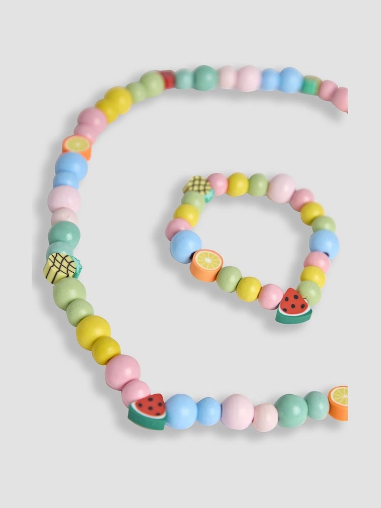 JoJo Maman Bébé Green Flower Toddler Necklace Set - Image 3 of 3