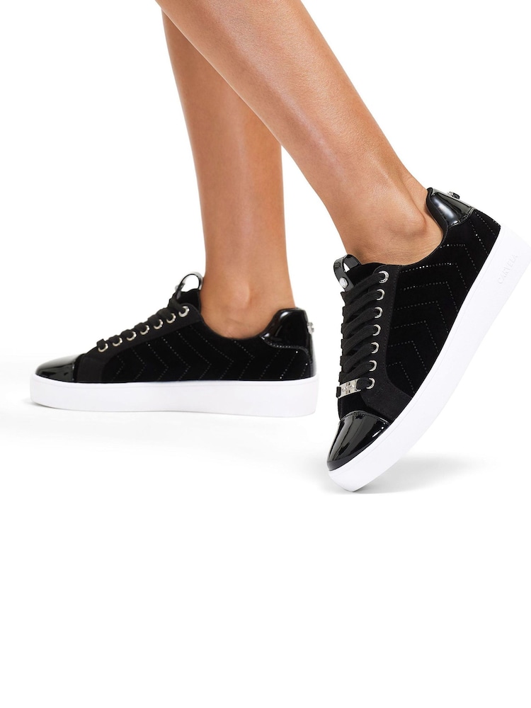 Carvela Joyful Quilt Black Trainers - Image 1 of 5