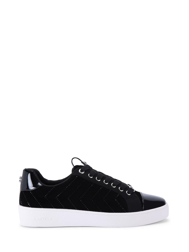 Carvela Joyful Quilt Black Trainers - Image 2 of 5