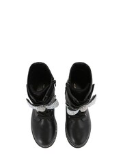 Kurt Geiger London Junior Mini Kensington Strap Bow Black Boots - Image 2 of 4