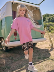 Multi Animal And Pink Slogan 100% Cotton T-Shirt And Cycling Shorts Set (3-16yrs) - Image 2 of 9