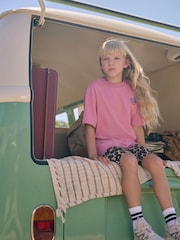 Multi Animal And Pink Slogan 100% Cotton T-Shirt And Cycling Shorts Set (3-16yrs) - Image 4 of 9