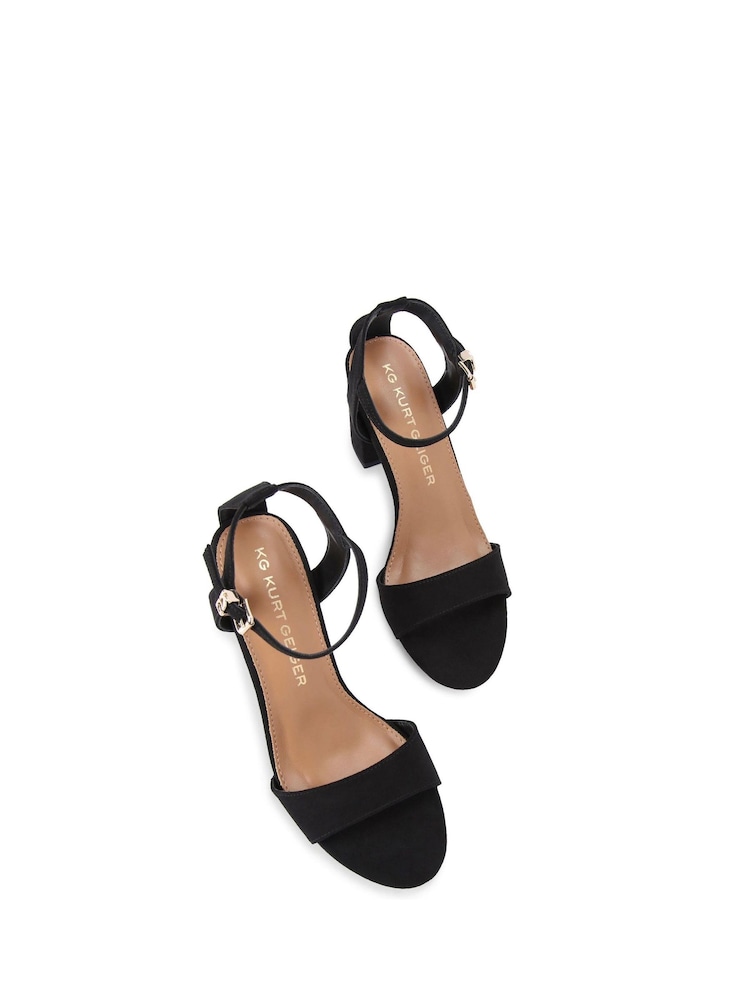 KG Kurt Geiger Gold Fleur Bling Sandals - Image 3 of 5