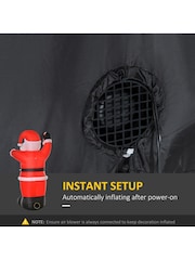 Homcom Red Outdoor 8ft Inflatable Santa Claus Christmas Decoration - Image 2 of 6