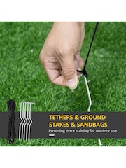 Homcom Red Outdoor 8ft Inflatable Santa Claus Christmas Decoration - Image 4 of 6