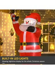 Homcom Red Outdoor 8ft Inflatable Santa Claus Christmas Decoration - Image 5 of 6