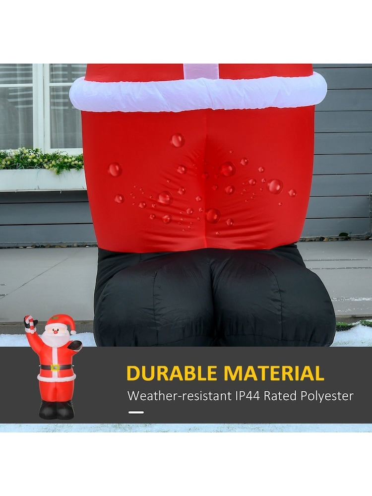 Homcom Red Outdoor 8ft Inflatable Santa Claus Christmas Decoration - Image 6 of 6