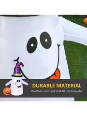 Homcom White 1.2m Halloween Inflatable Witch Ghost Decoration Pumpkin - Image 2 of 6