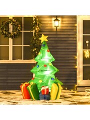 Homcom Green Outdoor 5FT Inflatable Christmas Tree Xmas Decoration - Image 1 of 6