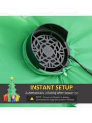 Homcom Green Outdoor 5FT Inflatable Christmas Tree Xmas Decoration - Image 2 of 6