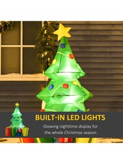 Homcom Green Outdoor 5FT Inflatable Christmas Tree Xmas Decoration - Image 5 of 6