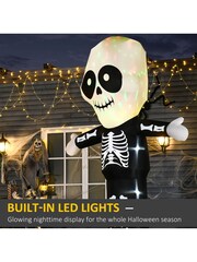 Homcom Black 3m Halloween Inflatable Lighted Skeleton Decoratio Lights - Image 3 of 6