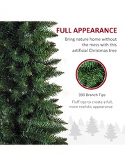 Homcom Green 7FT Artificial Slim Christmas Tree - Image 5 of 6