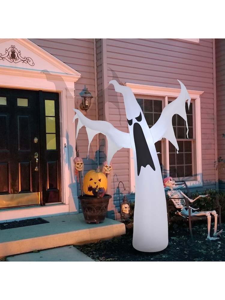 Homcom White 6FT Halloween Inflatable Scary Ghost Holiday Decoration - Image 1 of 6 Homcom White 6FT Halloween Inflatable Scary Ghost Holiday Decoration - Image 1 of 6