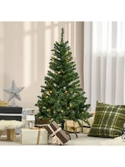 Homcom Green 4FT Prelit Artificial Christmas Tree with Lights - Image 6 of 6