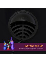 Homcom Blue 1.8m Inflatable Halloween Witches Cauldron Decorat Gift - Image 2 of 6